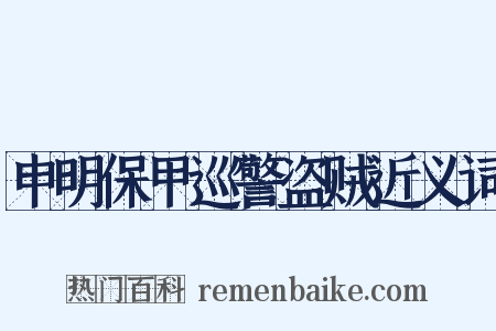 申明保甲巡警盗贼近义词是什么意思的图片
